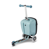 Micro Scooter Luggage Junior LED - Patch & Play - 3-wheel kids' scooter case - Limited edition - Frosty Blue