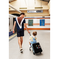 Micro Ride On Luggage Eazy - trolleykoffer met ingebouwd kinderzitje - Limited edition - IJsblauw