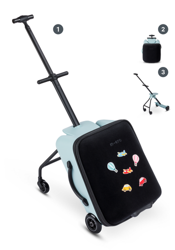 Micro Micro Ride On Luggage Eazy Frosty Blue