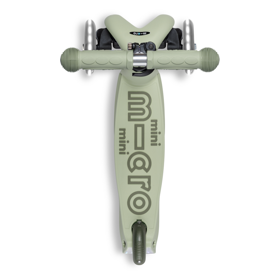 Micro Mini2Grow scooter Deluxe 2.0 LED - 3-wheel children's scooter - 4in1 - Olive green