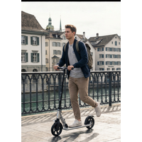 Micro Suburb Reloaded - 2-wheel foldable scooter - hand brake - front light - Grey