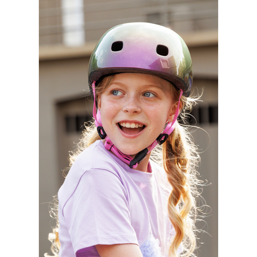 Micro PC Helmet Deluxe - children's helmet - washable fleece lining - great airflow - Neochrome Pink