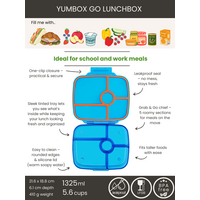 Yumbox Go - lunch box with 5 sections - various colours