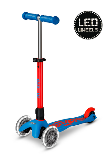 Micro Mini Micro scooter Deluxe LED Neon Blue/Red