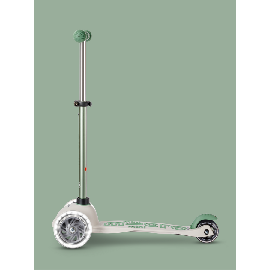 Mini Micro step Deluxe ECO LED - 3-wiel kinderstep - Pistache Groen