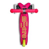 Mini Micro scooter Deluxe foldable LED - 3-wheel children's scooter - Pink/Yellow