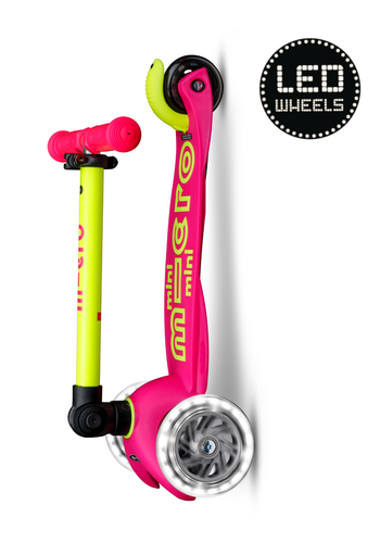 Micro Mini Micro inklapbaar LED roze/geel