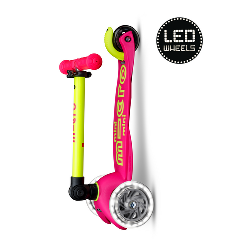 Micro Mini Micro foldable LED Pink/Yellow Neon