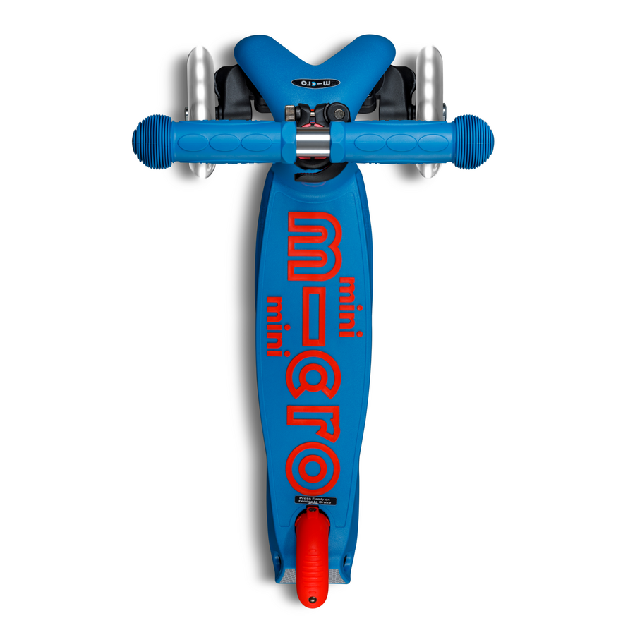 Mini Micro scooter Deluxe foldable LED - 3-wheel children's scooter - Blue/Red