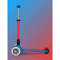 Mini Micro scooter Deluxe foldable LED - 3-wheel children's scooter - Blue/Red