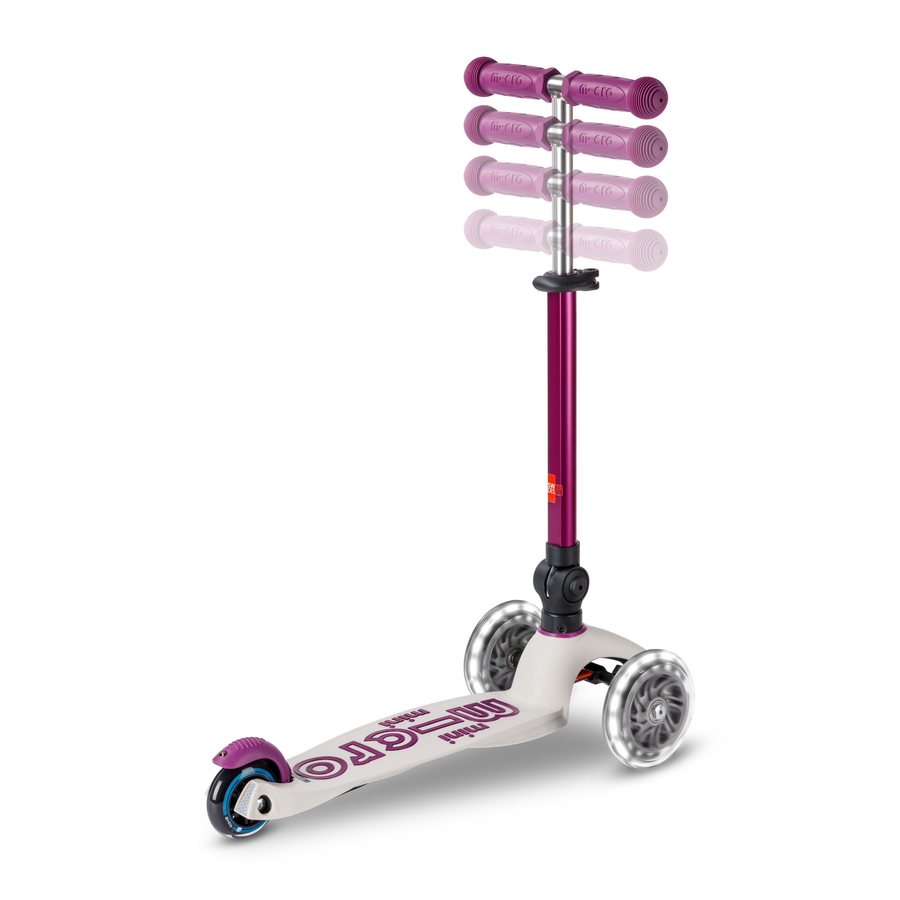 Mini Micro step Deluxe inklapbaar ECO LED - 3-wiel kinderstep - Paars