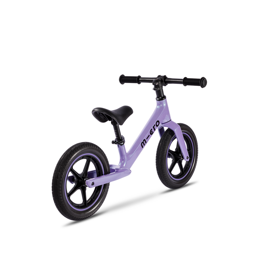 Micro Balance Bike Ultra LED- lightweight - adjustable saddle/handlebars - magnesium frame - Purple