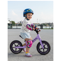 Micro Balance Bike Ultra LED- lightweight - adjustable saddle/handlebars - magnesium frame - Purple
