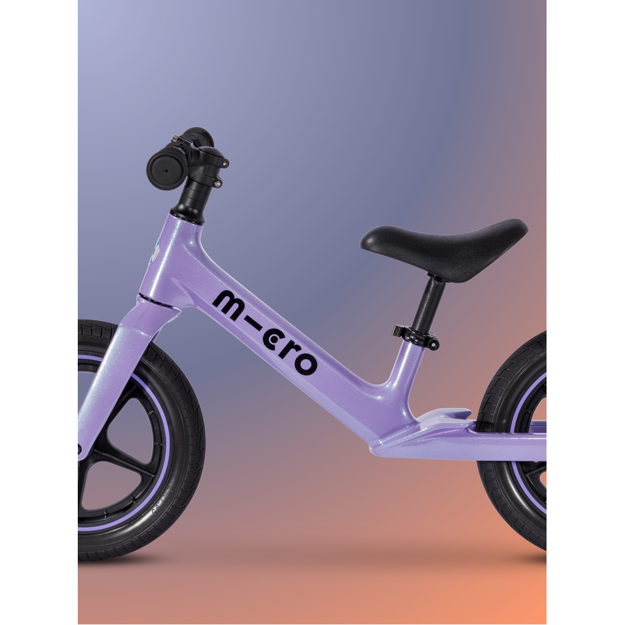 Micro loopfiets Ultra LED - lichtgewicht - verstelbaar zadel/stuur - magnesium frame - Paars