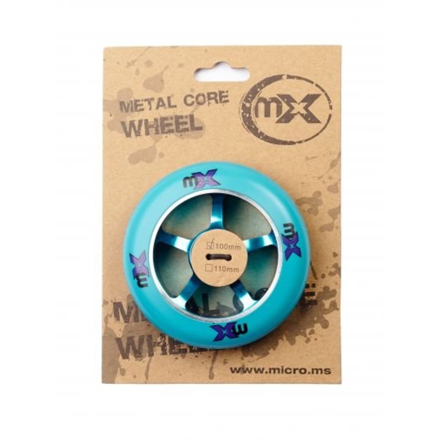 Micro MX 100m Metal Core Stuntwheel (MX1210) - blue/blue