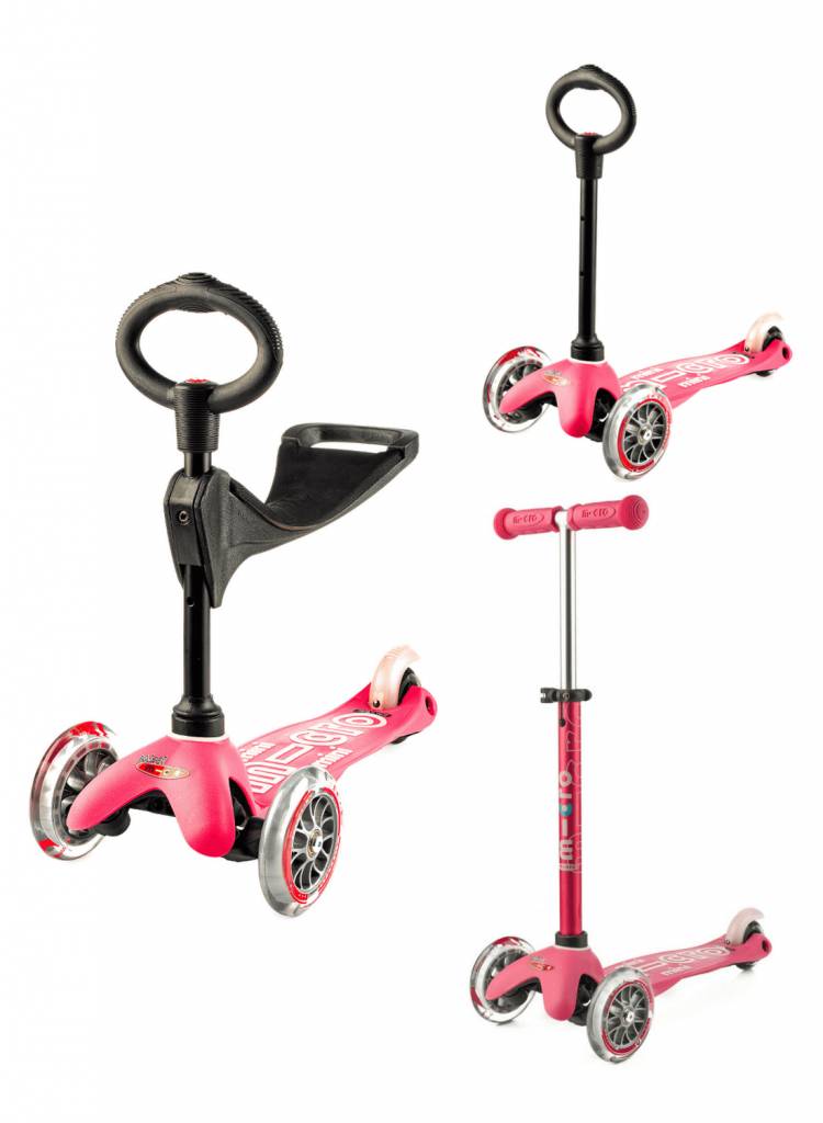Mini Micro scooter 3in1 Deluxe - Pink | Free Shipping - Micro Step