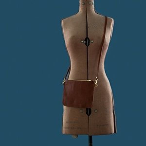 Esme Light Brown Leather Clutch