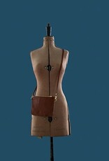 Frankie Dark Brown Leather Clutch