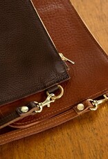 Frankie Dark Brown Leather Clutch