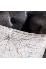 Escape and Evade Silk Map Square Cushion