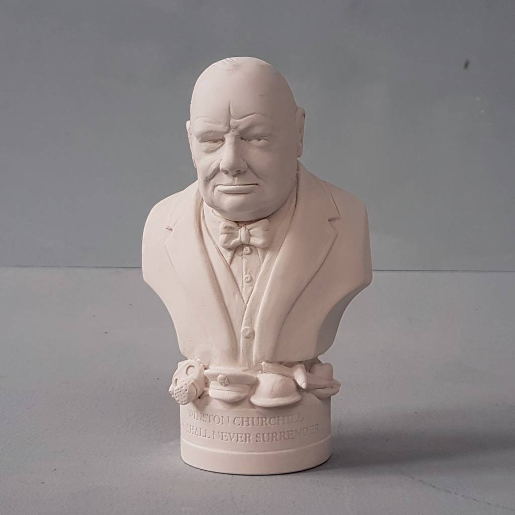 Winston Churchill Bust in plaster 5"