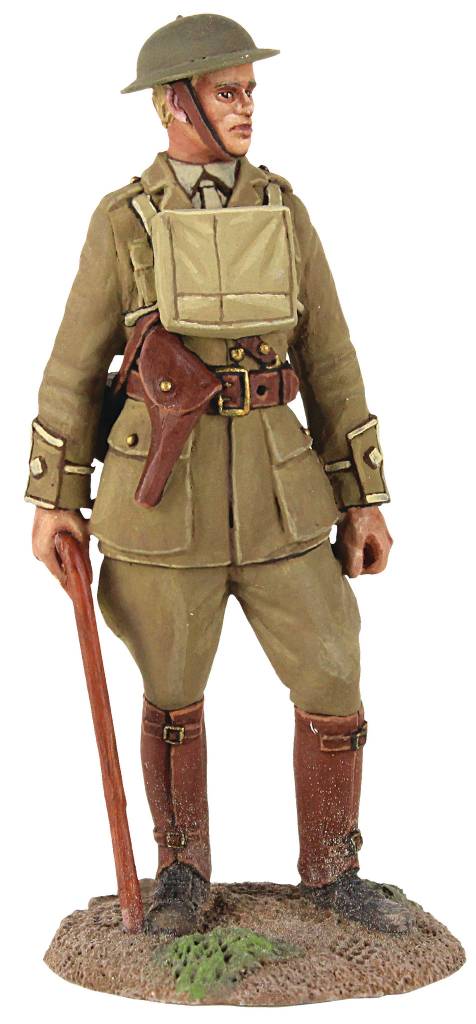 W Britain: British Infantry Officer Standing with Walking Stick
