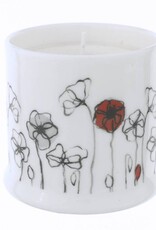 Field Poppy Bone China Candle