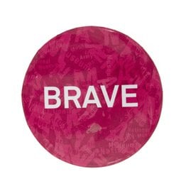 Button Badge Pink Brave