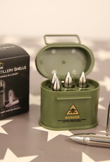 Bullet Ice Cubes in Ammo Case Silver
