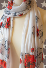 Field Poppy Large Scarf