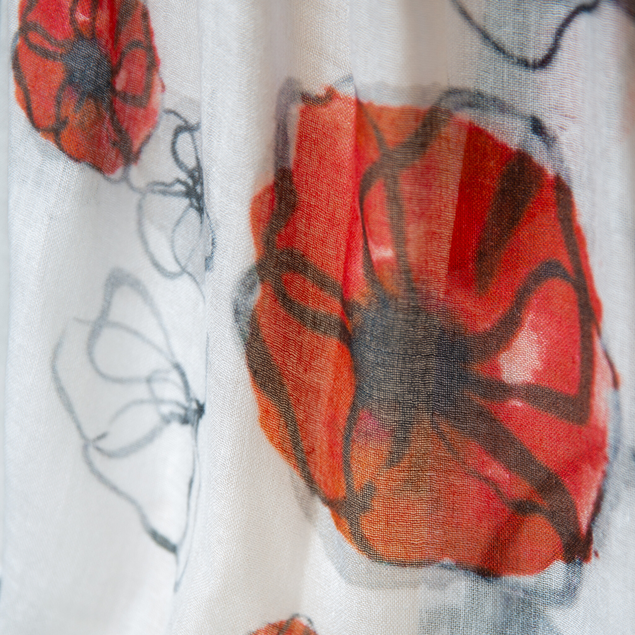 Field Poppy Large Scarf