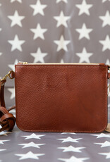 Esme Light Brown Leather Clutch