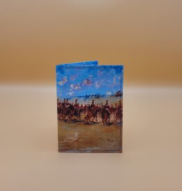 Leather card wallet - 16th Lancers, advancing at a gallop, 1898