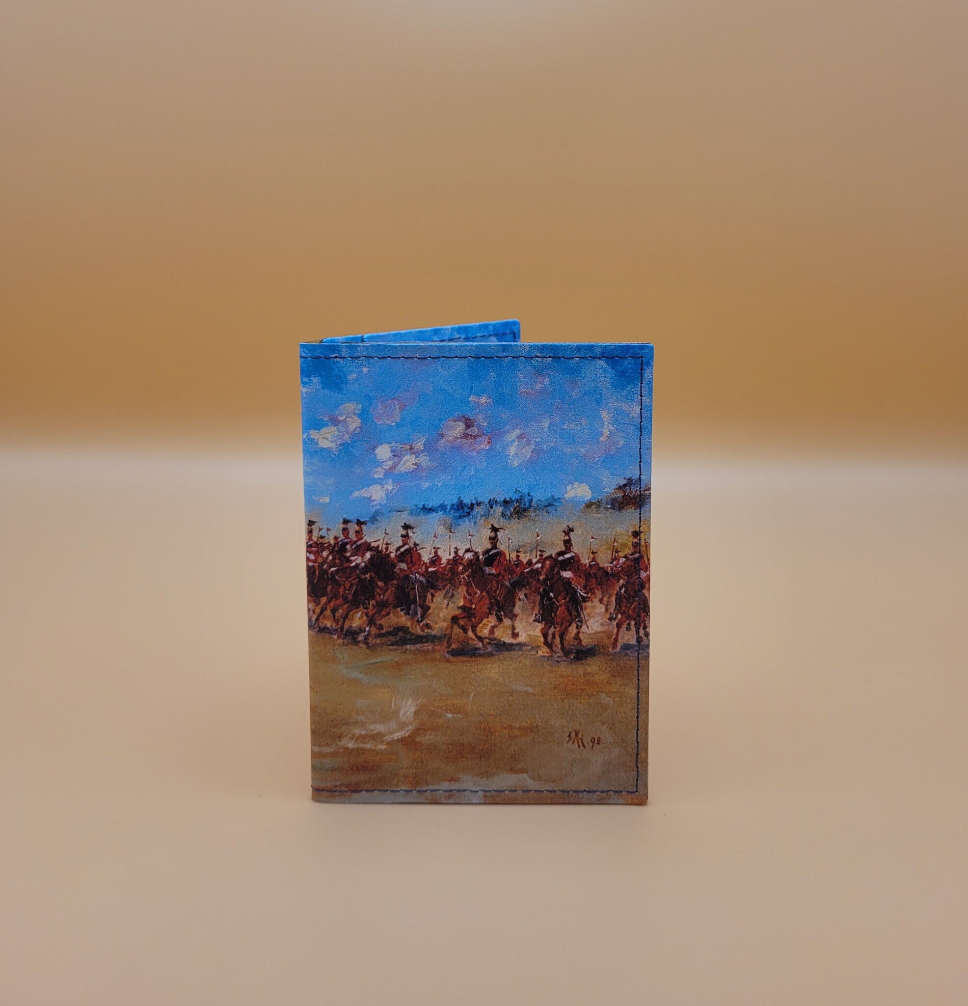 Leather card wallet - 16th Lancers, advancing at a gallop, 1898, by Edward Matthew Hale (1852-1924)