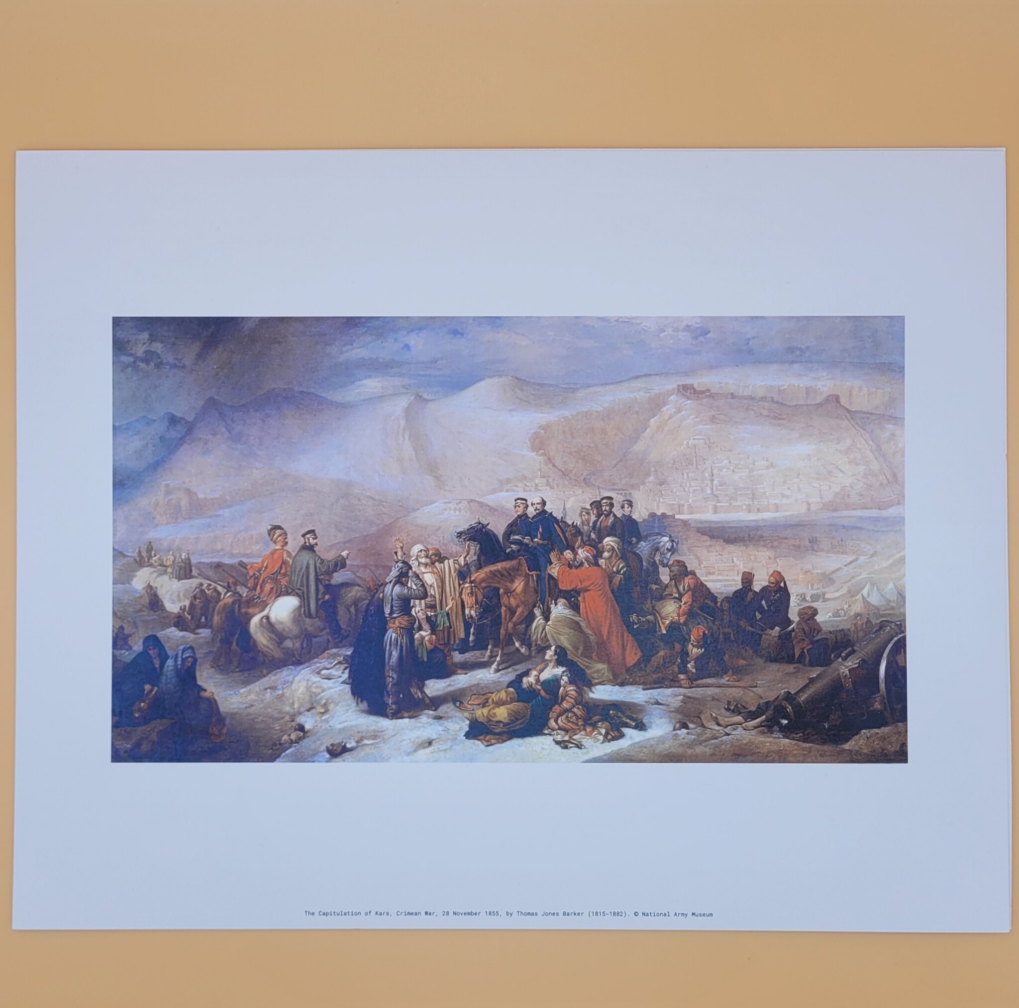 The Capitulation of Kars, Crimean War, 28 November 1855, 11 x 14 print.