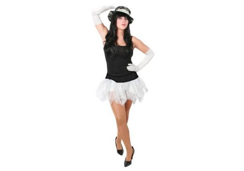 Tule rokje zilver lurex kids 