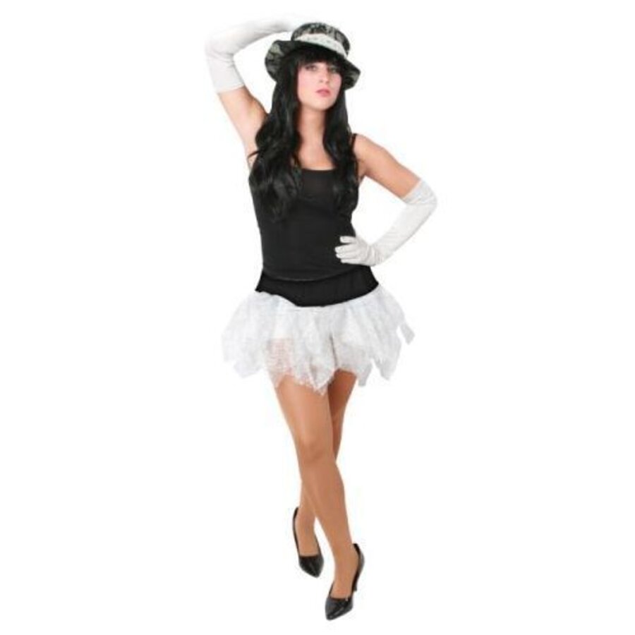 Tule rokje zilver lurex kids