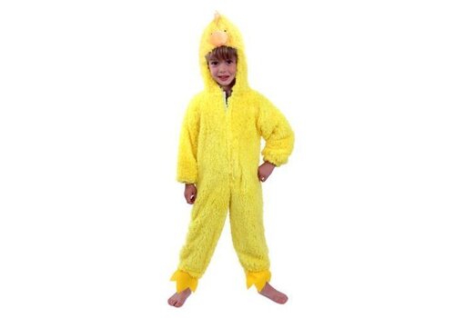 Kip kostuum geel pluche kids 