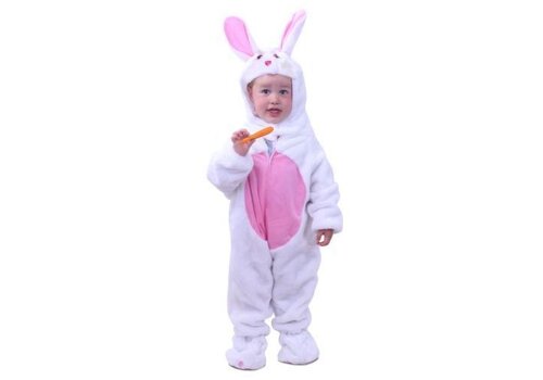 Haasje wit / roze pluche kids 