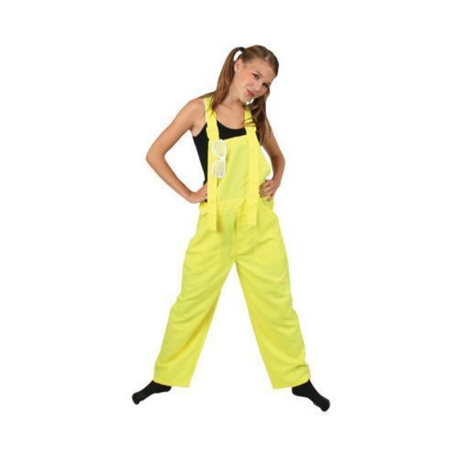 Tuinbroek fluor pink kids