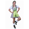 Tiroler jurk kort Wenzel brn/wit
