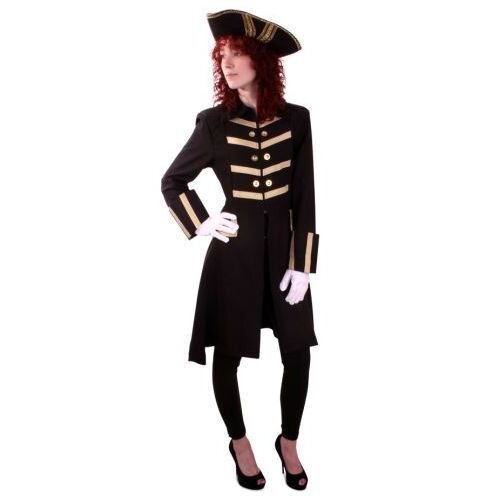 Lakei jas zwart gabardine dames 