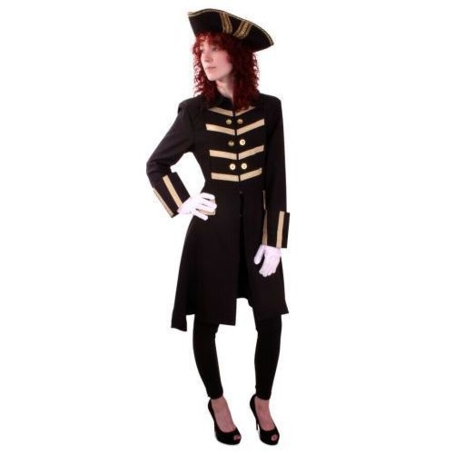 Lakei jas zwart gabardine dames