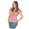 Bayernblouse rood/wit dames