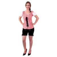 Tiroler blouse dames rood/wit de luxe