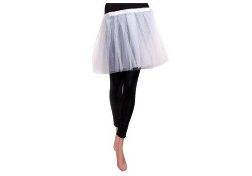 Tule rokje kids wit one size 