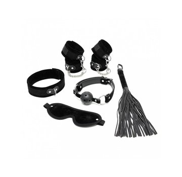 Rimba RIMBA - Soft bondage starter set zwart met klittenband (6-delig)