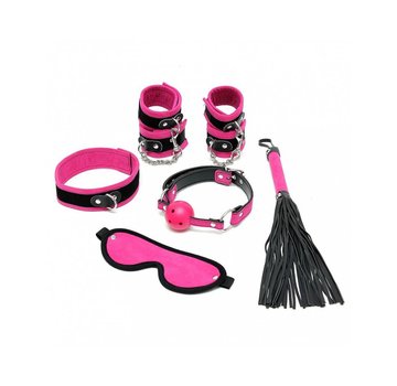 Rimba RIMBA - Soft bondage starter set roze met klittenband (6-delig)