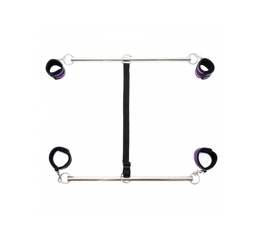 Double Spreader Bar with Soft Purple Cuffs