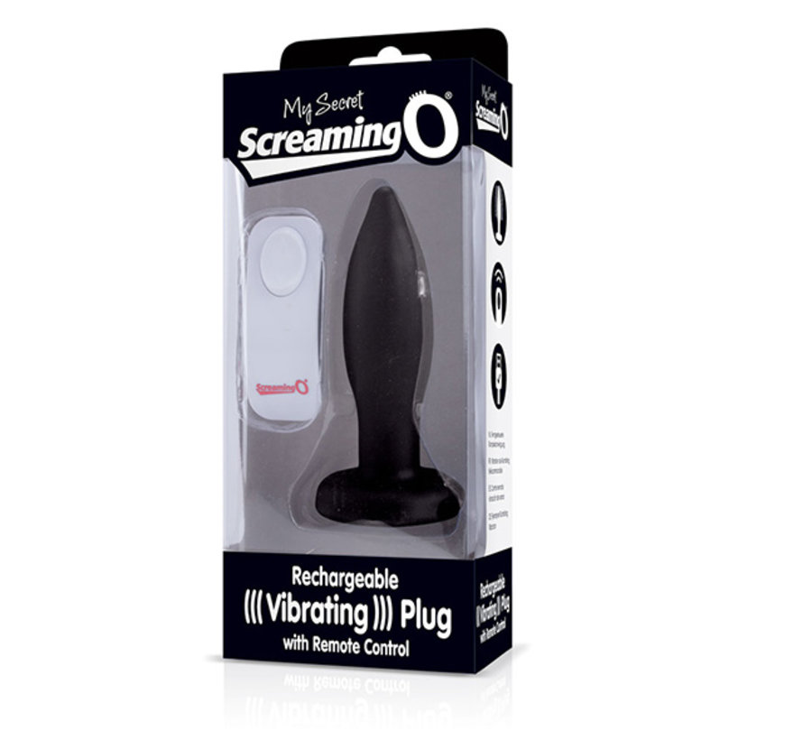 The Screaming O - Vibrerende Plug Zwart